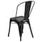Flash Furniture Distressed Black Metal Indoor-Outdoor Stackable Chair, PK4 4-ET-3534-BK-GG - alternate 10