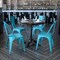 Flash Furniture Crystal Teal-Blue Metal Indoor-Outdoor Stackable Chair, PK4 4-ET-3534-CB-GG - alternate 1