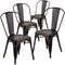 Flash Furniture Distressed Copper Metal Indoor-Outdoor Stackable Chair, PK4 4-ET-3534-COP-GG - alternate 4