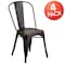 Flash Furniture Distressed Copper Metal Indoor-Outdoor Stackable Chair, PK4 4-ET-3534-COP-GG - alternate 2