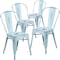 Flash Furniture Distressed Green-Blue Metal Indoor-Outdoor Stackable Chair, PK4 4-ET-3534-DB-GG - alternate 5