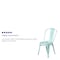 Flash Furniture Distressed Green-Blue Metal Indoor-Outdoor Stackable Chair, PK4 4-ET-3534-DB-GG - alternate 4