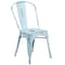 Flash Furniture Distressed Green-Blue Metal Indoor-Outdoor Stackable Chair, PK4 4-ET-3534-DB-GG - alternate 10