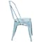 Flash Furniture Distressed Green-Blue Metal Indoor-Outdoor Stackable Chair, PK4 4-ET-3534-DB-GG - alternate 7