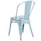 Flash Furniture Distressed Green-Blue Metal Indoor-Outdoor Stackable Chair, PK4 4-ET-3534-DB-GG - alternate 6