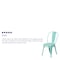 Flash Furniture Mint Green Metal Indoor-Outdoor Stackable Chair, PK4 4-ET-3534-MINT-GG - alternate 5