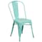 Flash Furniture Mint Green Metal Indoor-Outdoor Stackable Chair, PK4 4-ET-3534-MINT-GG - alternate 8