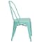Flash Furniture Mint Green Metal Indoor-Outdoor Stackable Chair, PK4 4-ET-3534-MINT-GG - alternate 6