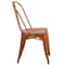 Flash Furniture Distressed Orange Metal Indoor-Outdoor Stackable Chair, PK4 4-ET-3534-OR-GG - alternate 8
