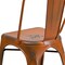 Flash Furniture Distressed Orange Metal Indoor-Outdoor Stackable Chair, PK4 4-ET-3534-OR-GG - alternate 7