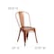 Flash Furniture Copper Metal Indoor-Outdoor Stackable Chair, PK4 4-ET-3534-POC-GG - alternate 9