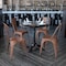 Flash Furniture Copper Metal Indoor-Outdoor Stackable Chair, PK4 4-ET-3534-POC-GG - alternate 1