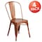 Flash Furniture Copper Metal Indoor-Outdoor Stackable Chair, PK4 4-ET-3534-POC-GG - alternate 4