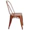 Flash Furniture Copper Metal Indoor-Outdoor Stackable Chair, PK4 4-ET-3534-POC-GG - alternate 6
