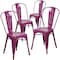 Flash Furniture Purple Metal Indoor-Outdoor Stackable Chair, PK4 4-ET-3534-PUR-GG - alternate 6