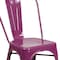 Flash Furniture Purple Metal Indoor-Outdoor Stackable Chair, PK4 4-ET-3534-PUR-GG - alternate 9