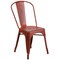 Flash Furniture Distressed Kelly Red Metal Indoor-Outdoor Stackable Chair, PK4 4-ET-3534-RD-GG - alternate 9