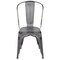Flash Furniture Distressed Silver Gray Metal Indoor, PK4 4-ET-3534-SIL-GG - alternate 9