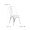 Flash Furniture Distressed White Metal Indoor-Outdoor Stackable Chair, PK4 4-ET-3534-WH-GG - alternate 6