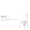 Flash Furniture Distressed White Metal Indoor-Outdoor Stackable Chair, PK4 4-ET-3534-WH-GG - alternate 3