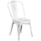 Flash Furniture Distressed White Metal Indoor-Outdoor Stackable Chair, PK4 4-ET-3534-WH-GG - alternate 8