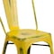 Flash Furniture Distressed Yellow Metal Indoor-Outdoor Stackable Chair, PK4 4-ET-3534-YL-GG - alternate 6