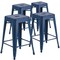 Flash Furniture 4PK 24"H Backless Blue Metal Counter Height Stool 4-ET-BT3503-24-AB-GG - alternate 10