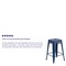 Flash Furniture 4PK 24"H Backless Blue Metal Counter Height Stool 4-ET-BT3503-24-AB-GG - alternate 6