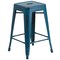 Flash Furniture 4PK 24"H Backless Blue Metal Counter Height Stool 4-ET-BT3503-24-AB-GG - alternate 4