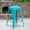 Flash Furniture 24"H Backless Teal-Blue Counter Height Stool, PK4 4-ET-BT3503-24-CB-GG - alternate 1