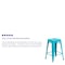 Flash Furniture 24"H Backless Teal-Blue Counter Height Stool, PK4 4-ET-BT3503-24-CB-GG - alternate 5