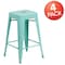 Flash Furniture 4PK 24"H Backless Mint Green Counter Height Stool 4-ET-BT3503-24-MINT-GG - alternate 2