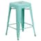 Flash Furniture 4PK 24"H Backless Mint Green Counter Height Stool 4-ET-BT3503-24-MINT-GG - alternate 5
