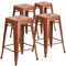 Flash Furniture 4PK 24" High Backless Copper Counter Height Stool 4-ET-BT3503-24-POC-GG - alternate 9