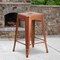 Flash Furniture 4PK 24" High Backless Copper Counter Height Stool 4-ET-BT3503-24-POC-GG - alternate 1