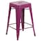 Flash Furniture 4PK 24" High Backless Purple Counter Height Stool 4-ET-BT3503-24-PUR-GG - alternate 5