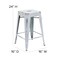 Flash Furniture 24" High Backless White Counter Height Stool, PK4 4-ET-BT3503-24-WH-GG - alternate 7