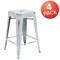 Flash Furniture 24" High Backless White Counter Height Stool, PK4 4-ET-BT3503-24-WH-GG - alternate 3