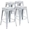 Flash Furniture 24" High Backless White Counter Height Stool, PK4 4-ET-BT3503-24-WH-GG - alternate 6