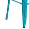 Flash Furniture 30" High Backless Crystal Teal-Blue Barstool, PK4 4-ET-BT3503-30-CB-GG - alternate 7