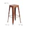 Flash Furniture 4 " High Backless Copper Metal Barstool, PK4 4-ET-BT3503-30-POC-GG - alternate 5
