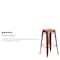 Flash Furniture 4 " High Backless Copper Metal Barstool, PK4 4-ET-BT3503-30-POC-GG - alternate 3