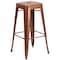 Flash Furniture 4 " High Backless Copper Metal Barstool, PK4 4-ET-BT3503-30-POC-GG - alternate 8