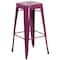 Flash Furniture 4 " High Backless Purple Metal Barstool, PK4 4-ET-BT3503-30-PUR-GG - alternate 3