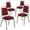 Flash Furniture Burgundy Fabric Banquet Chair, PK4 4-FD-BHF-1-ALLGOLD-0847-BY-GG - alternate 2