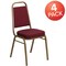 Flash Furniture Burgundy Fabric Banquet Chair, PK4 4-FD-BHF-1-ALLGOLD-0847-BY-GG - alternate 3