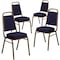 Flash Furniture Navy Fabric Banquet Chair, PK4 4-FD-BHF-1-ALLGOLD-0849-NVY-GG - alternate 2