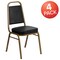 Flash Furniture Black Vinyl Banquet Chair, PK4 4-FD-BHF-1-ALLGOLD-BK-GG - alternate 5