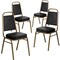 Flash Furniture Black Vinyl Banquet Chair, PK4 4-FD-BHF-1-ALLGOLD-BK-GG - alternate 8
