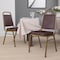 Flash Furniture Brown Vinyl Banquet Chair, PK4 4-FD-BHF-1-ALLGOLD-BN-GG - alternate 1